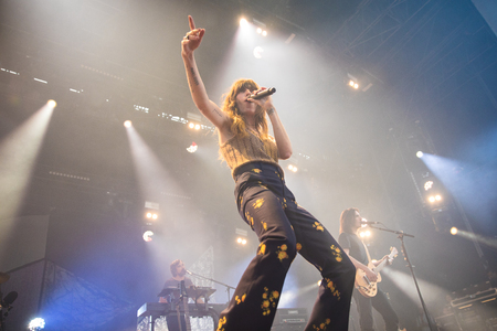 Nyon, Switzerland - 27 July 2019 :  private take away concert of French rock Singer Lou Doillon, she is the daughter of jane Birkin and half-sister of Charlotte Gainsbourgのeditorial素材