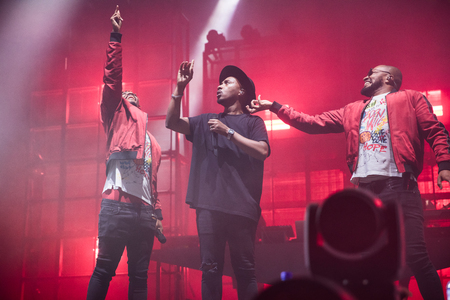 Nyon, Switzerland - 26 July 2019 :  concert of French rap singer Sopranoのeditorial素材