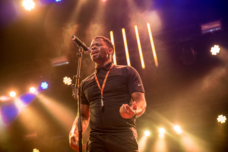 Nyon, Switzerland - 26 July 2019 :  concert of South African band BCUCのeditorial素材