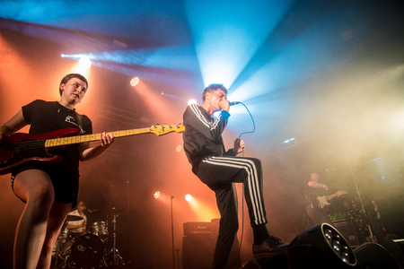 Nyon, Switzerland - 25 July 2019 :  concert of  British punk rock band Lifeのeditorial素材