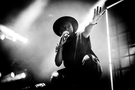 Nyon, Switzerland - 26 July 2019 :  concert of French rap singer Sopranoのeditorial素材