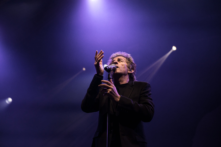 Nyon, Switzerland - 26 July 2019 :  concert of French musician and singer Hubert-FÃ©lix ThiÃ©faineのeditorial素材