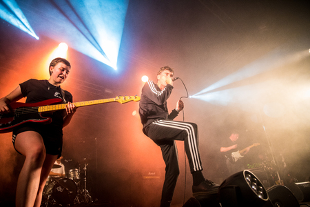 Nyon, Switzerland - 25 July 2019 :  concert of  British punk rock band Lifeのeditorial素材
