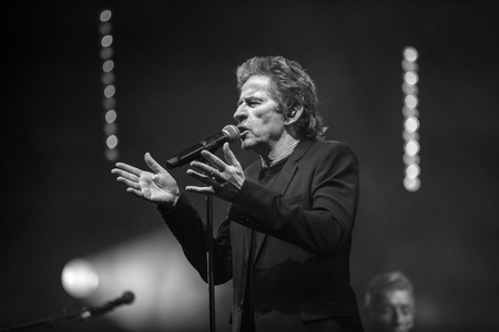 Nyon, Switzerland - 26 July 2019 :  concert of French musician and singer Hubert-FÃ©lix ThiÃ©faineのeditorial素材