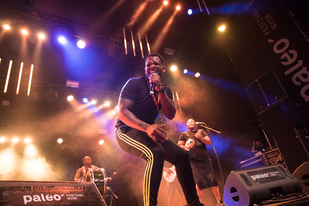 Nyon, Switzerland - 26 July 2019 :  concert of South African band BCUCのeditorial素材