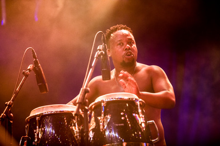 Nyon, Switzerland - 26 July 2019 :  concert of South African band BCUCのeditorial素材