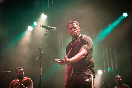 Nyon, Switzerland - 26 July 2019 :  concert of South African band BCUCのeditorial素材