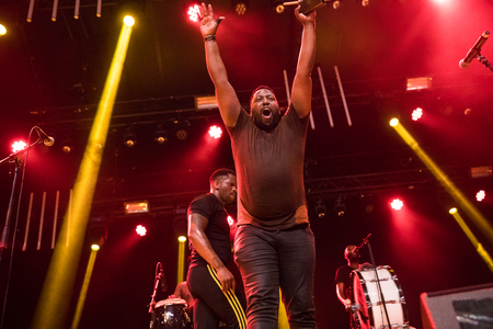 Nyon, Switzerland - 26 July 2019 :  concert of South African band BCUCのeditorial素材
