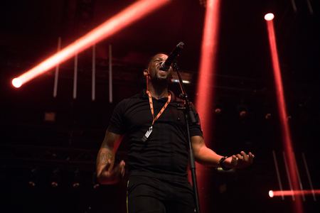 Nyon, Switzerland - 26 July 2019 :  concert of South African band BCUCのeditorial素材