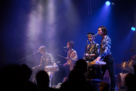 Nyon, Switzerland - 24 July 2019 :  concert of British punk band Lifeのeditorial素材