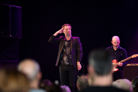Nyon, Switzerland - 24 July 2019 :  concert of French singer-songwriter Bertrand Belinのeditorial素材