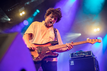 Nyon, Switzerland - 25 July 2019 :  concert of  French rock band Johnny Mafiaのeditorial素材