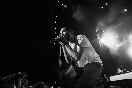 Nyon, Switzerland - 25 July 2019 :  concert of  French rap singer Lomepal