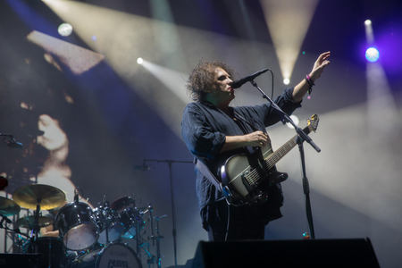 Nyon, Switzerland - 25 July 2019 :  concert of  British rock band The Cure whose leader is singer and musician Robert Smithのeditorial素材