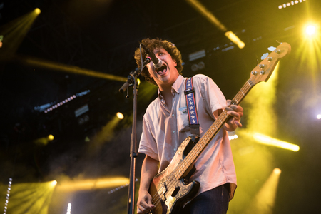 Nyon, Switzerland - 25 July 2019 :  concert of  French rock band Johnny Mafia
