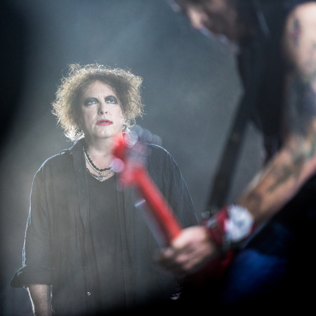 Nyon, Switzerland - 25 July 2019 :  concert of  British rock band The Cure whose leader is singer and musician Robert Smithのeditorial素材