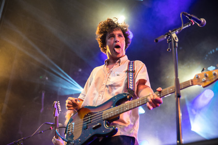 Nyon, Switzerland - 25 July 2019 :  concert of  French rock band Johnny Mafiaのeditorial素材