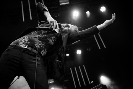 Nyon, Switzerland - 24 July 2019 :  concert of French singer-songwriter Bertrand Belinのeditorial素材