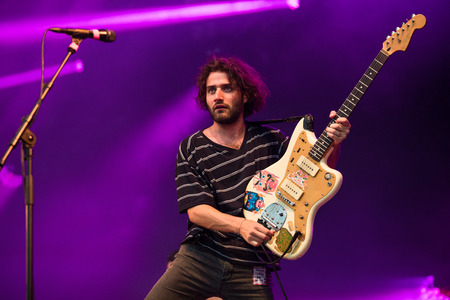 Nyon, Switzerland - 25 July 2019 :  concert of  French rock band Johnny Mafiaのeditorial素材