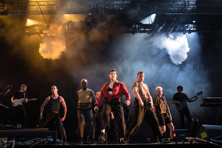 Nyon, Switzerland - 23 July 2019: concert of French singer Christine and the Queens at Paleo Festivalのeditorial素材