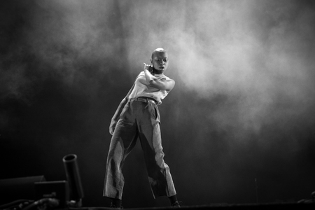 Nyon, Switzerland - 23 July 2019: concert of French singer Christine and the Queens at Paleo Festivalのeditorial素材