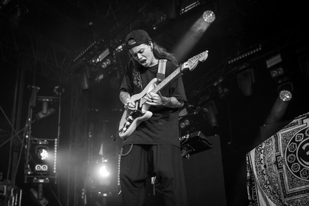 Nyon, Switzerland - 23 July 2019: concert of Australian singer-songwriter and multi-instrumentalist Tash Sultana at Paleo Festivalのeditorial素材