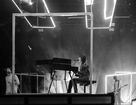 Nyon, Switzerland - 23 July 2019: concert of French singer  Charlotte Gainsbourg at Paleo Festival. She is the daughter of French singer and song writer Serge Gainsbourgのeditorial素材