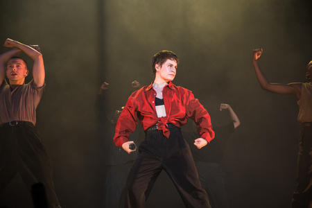 Nyon, Switzerland - 23 July 2019: concert of French singer Christine and the Queens at Paleo Festivalのeditorial素材