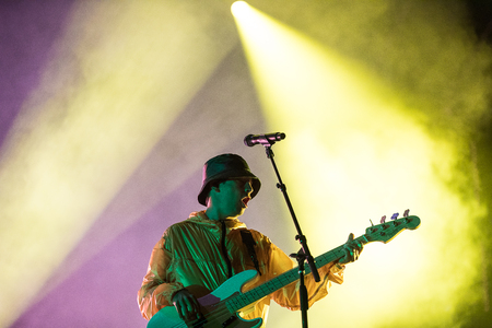 Nyon, Switzerland - 23 July 2019: concert of American band Twenty One Pilots at Paleo Festival. Twenty Ã¸ne pilÃ¸ts is an American musical duo made of singer, guitarist/ bass player and pianist Tyler Joseph and drummer/percussionist and trumpeter Josh Dunのeditorial素材