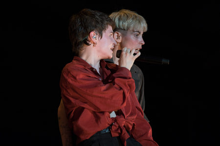 Nyon, Switzerland - 23 July 2019: concert of French singer Christine and the Queens at Paleo...