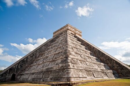 Maya temple ruin Chichen Itzaの写真素材