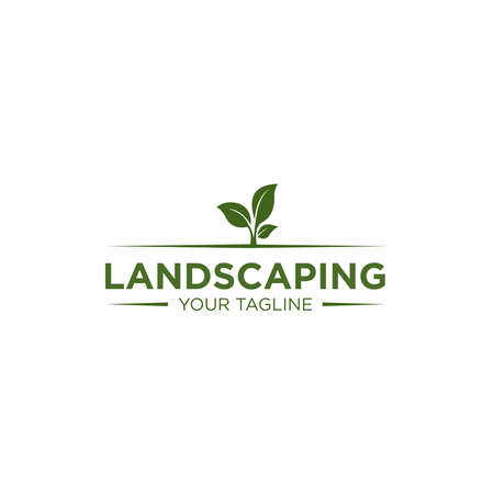 Simple Landscaping Logo Design Templateのイラスト素材