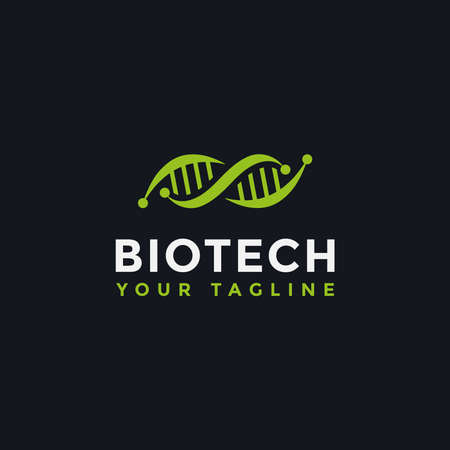 Illustration of DNA Genetic Logo Design Template For Your Companyのイラスト素材