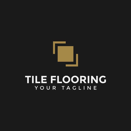 Elegant Tile Flooring Logo Design Template Illustrationのイラスト素材