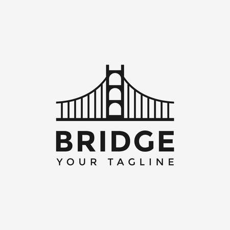 Simple Bridge Logo Design Templateのイラスト素材