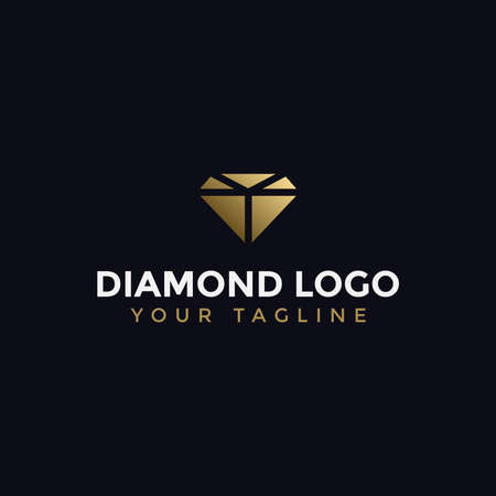 Abstract Elegant Diamond Jewelry Logo Design Templateのイラスト素材
