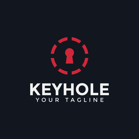 Circle Abstract Keyhole Logo Design Templateのイラスト素材