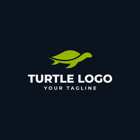 Simple Sea Turtle Logo Design Templateのイラスト素材