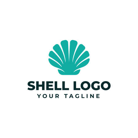 Sea Shell Pearl, Oyster, Seafood, Restaurant Logo Design Templateのイラスト素材
