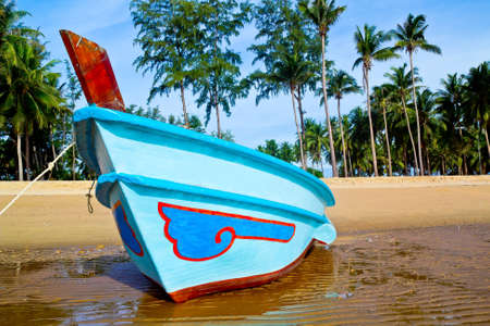 Boat on the beachの写真素材