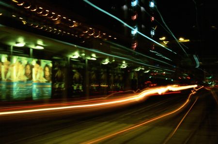 Abstract night time in Hong Kongのeditorial素材