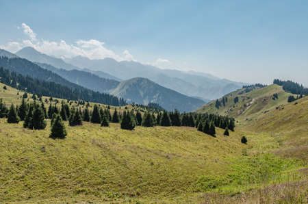 Beautiful view of the mountains in Kazakhstanの写真素材