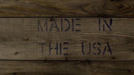 MADE IN THE USA Stamped on Weathered Wood