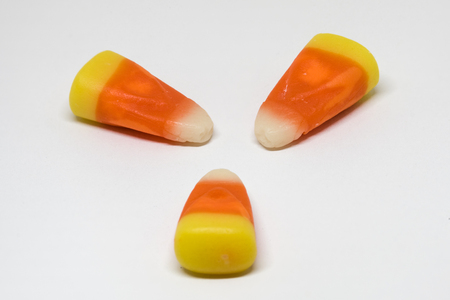 Three Pieces of Candy Cornの写真素材