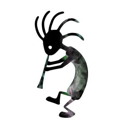 Kokopelli with fluteの写真素材