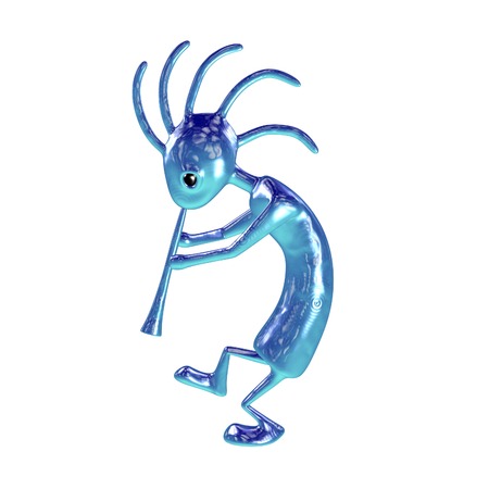 Kokopelli with fluteの写真素材