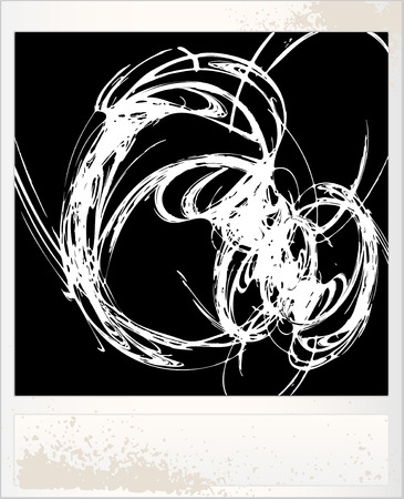 Stylish vintage vector old scratched photo cardのイラスト素材