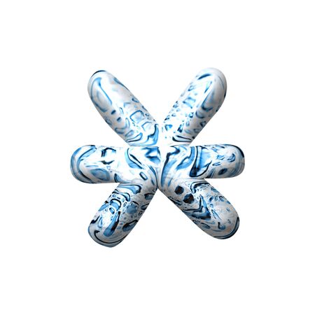 3D water drop symbol. Isolated from backgroundの写真素材