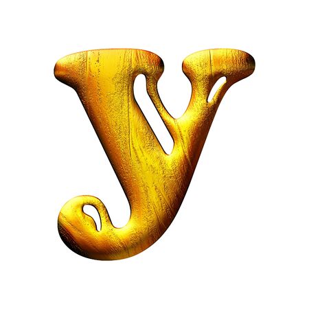 Letter in gold metal texture and  isolated of backgroundの写真素材