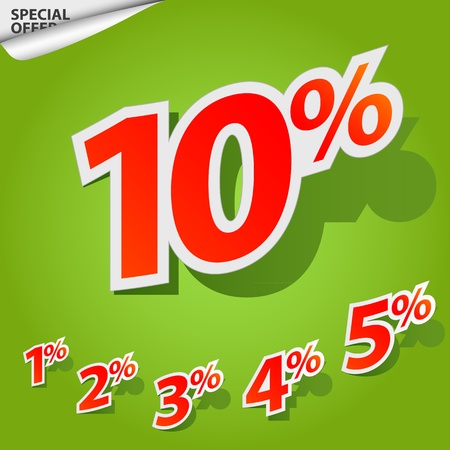 Vector set of labels percentのイラスト素材